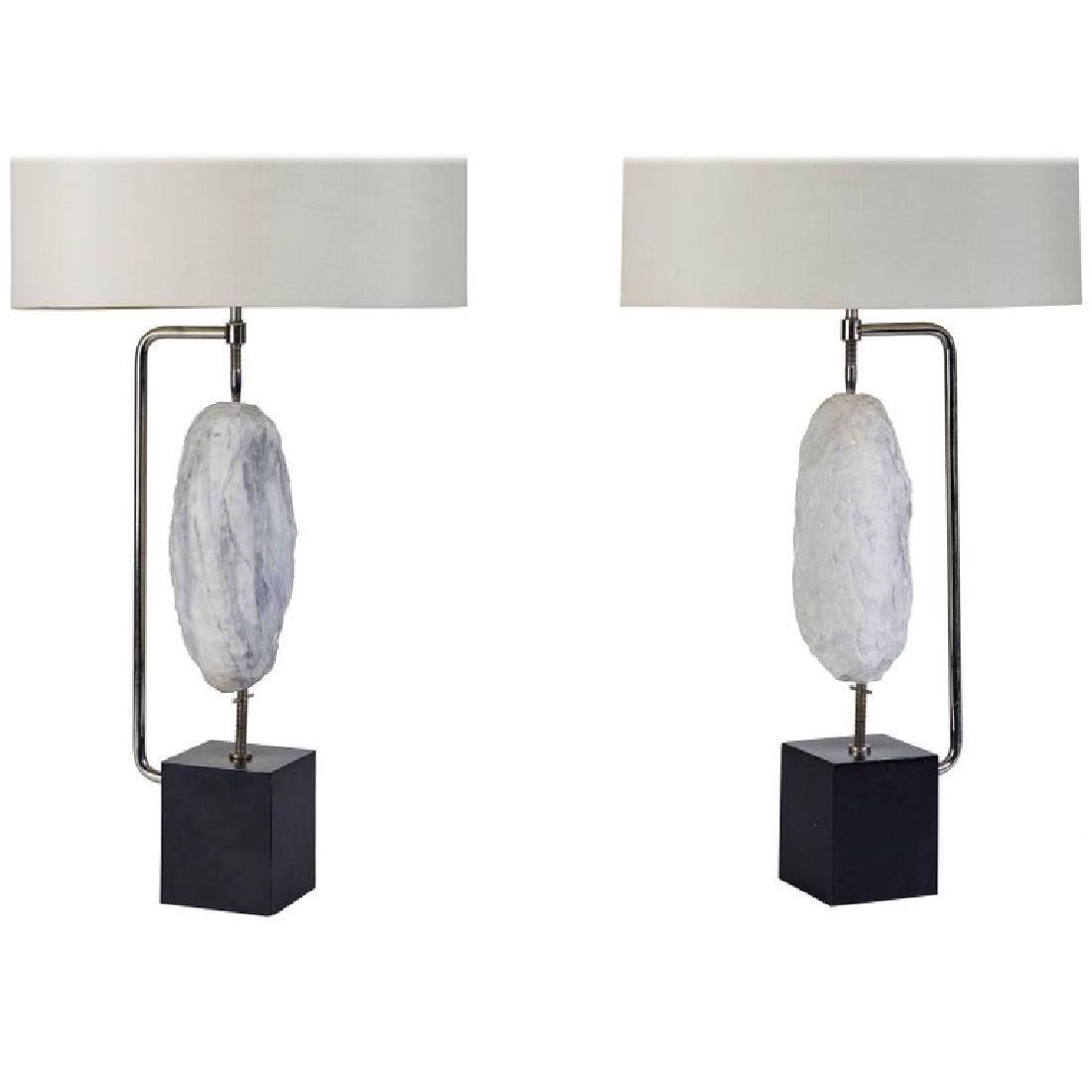 Laurel Raw Quartz Table Lamps (1 of 4)