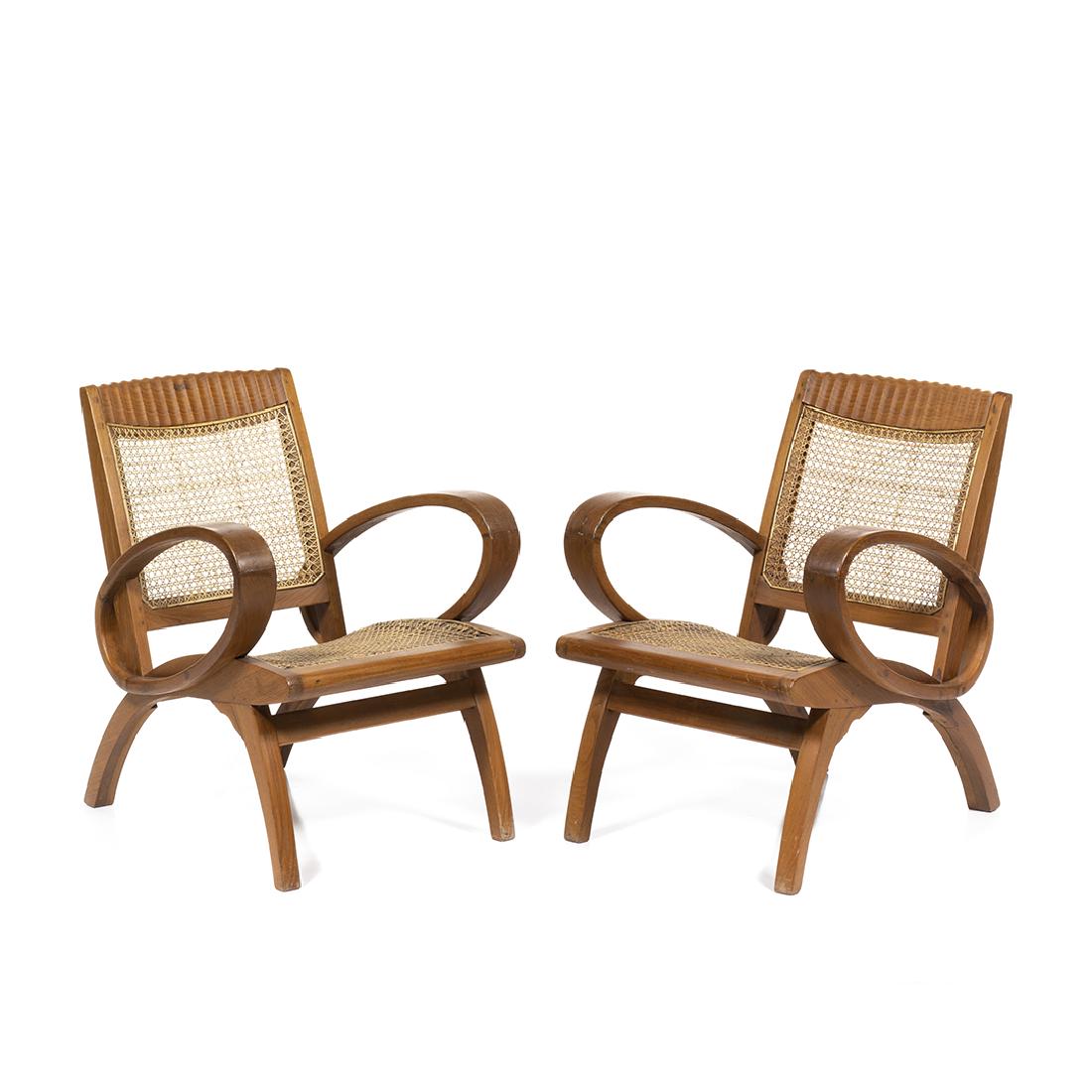 Sculptural Teak Lounge Chairs (2) (1 of 6)