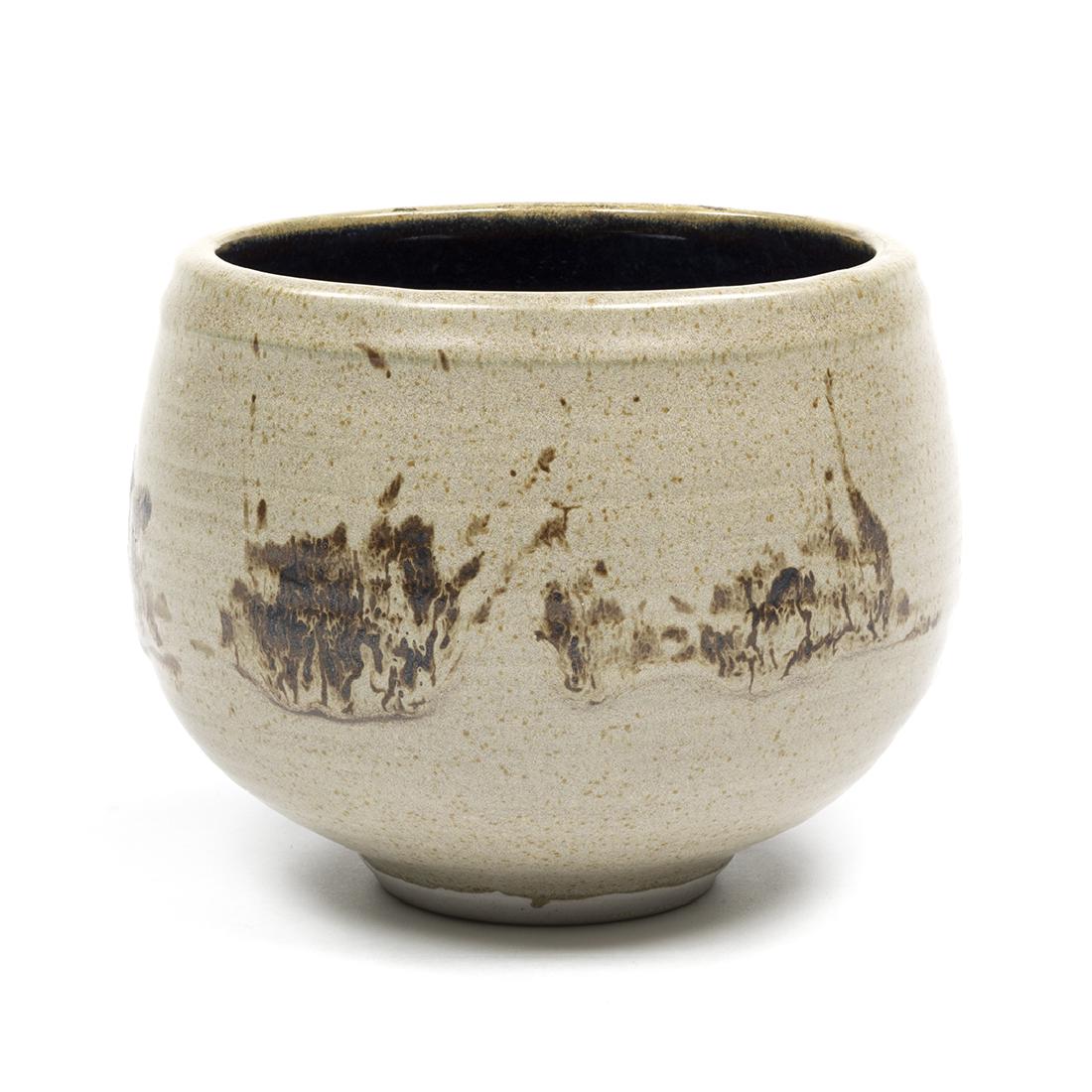 Vivika and Otto Heino Bowl: Glazed ceramic bowl by Vivika and Otto Heino, 1960s.