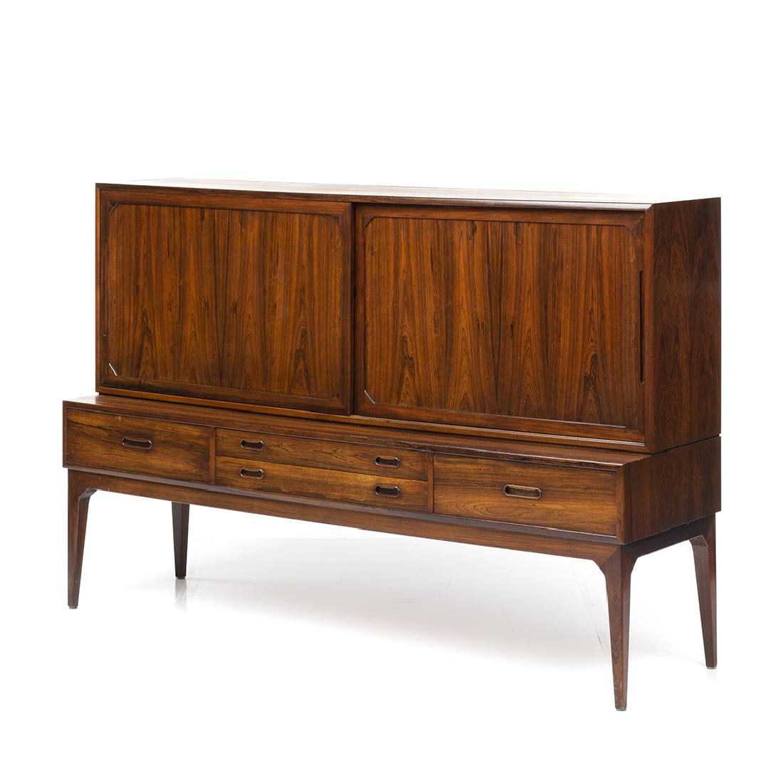 Severin Hansen Rosewood Sideboard: Rosewood sideboard by Severin Hansen for Haslev, Denmark 1960s.