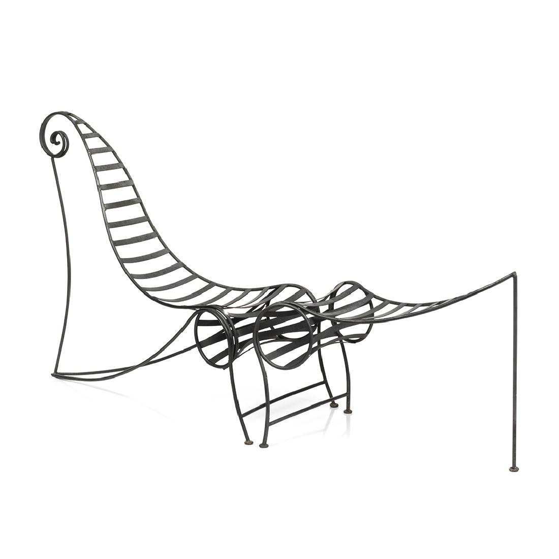 Andre Dubreuil Style Spine Chair and Ottoman (2) (1 of 5)