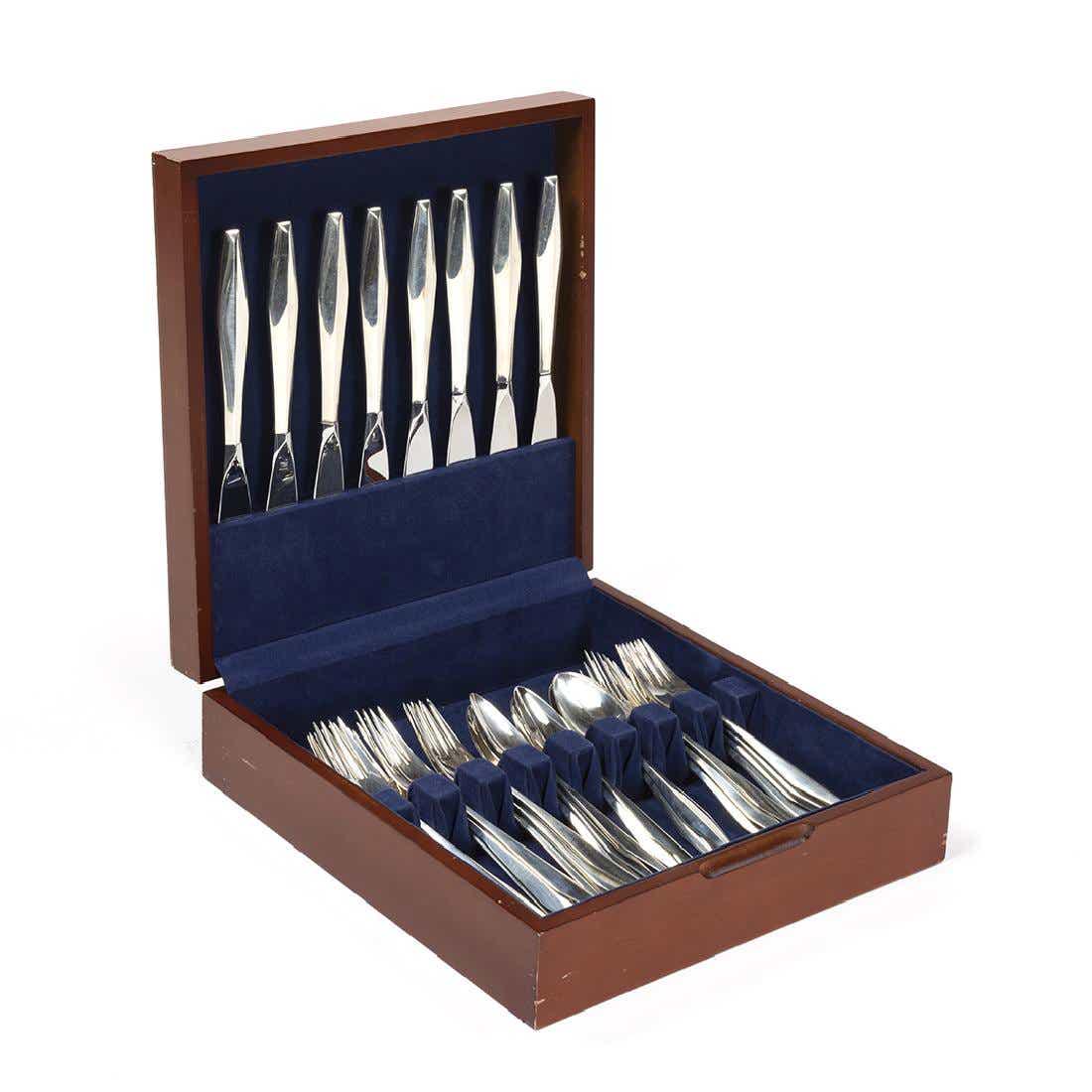 Gio Ponti Sterling Flatware with Box (32) (1 of 3)
