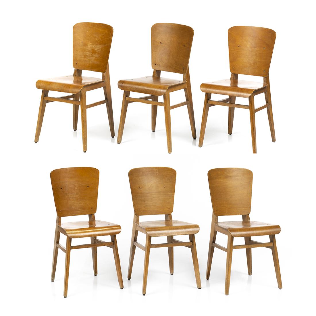 Jean Prouve Style Dining Chairs (6) (1 of 9)
