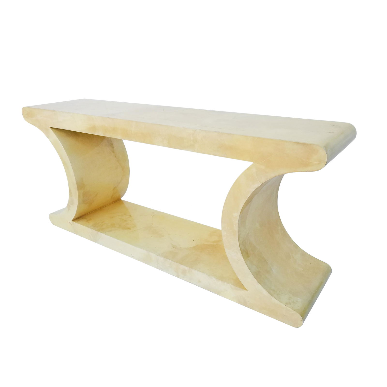 Sally Sirkin Lewis Parchment Console Table (1 of 6)
