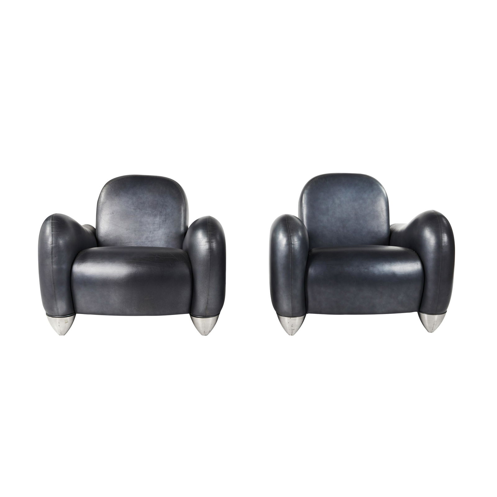 Design America Leather Lounge Chairs (2) (1 of 2)