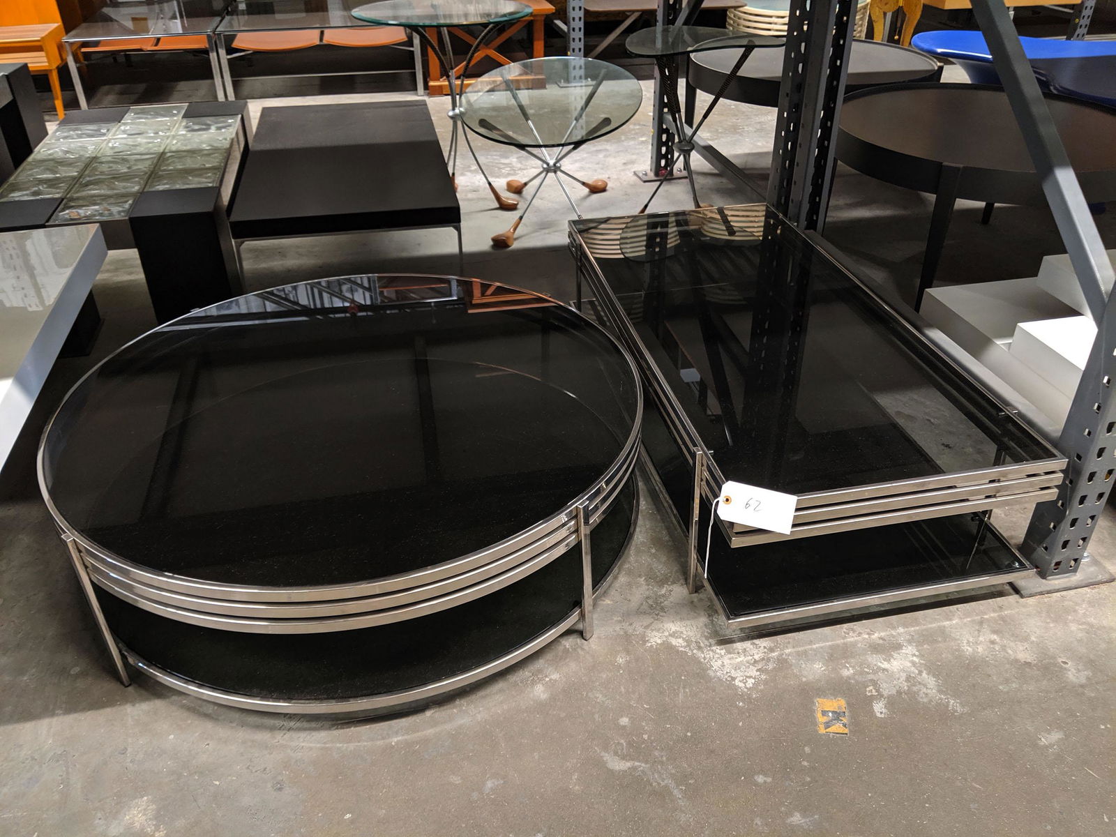 Smoked Glass Table Set (4) (1 of 2)