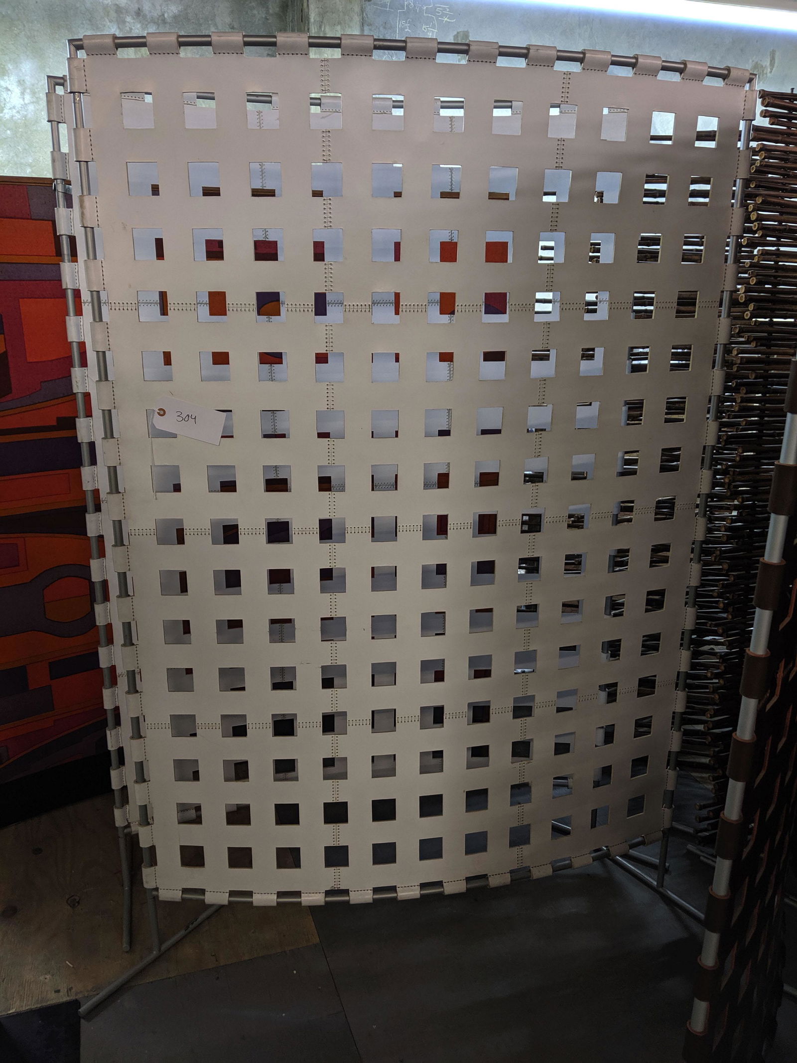 White Leather Room Dividers (2) (1 of 1)