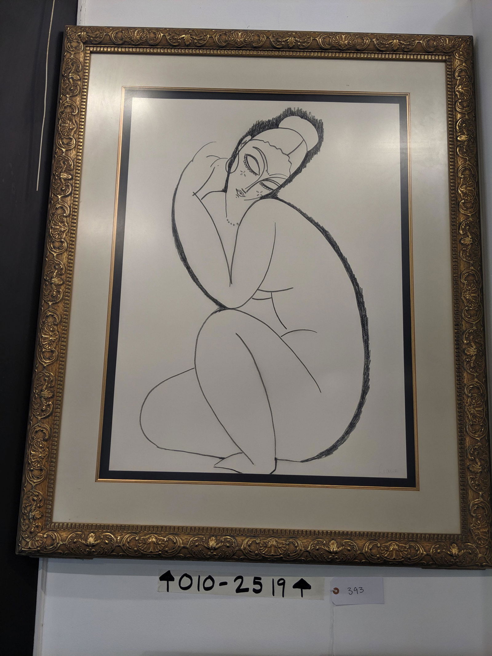 Framed Figural Drawing (1 of 2)