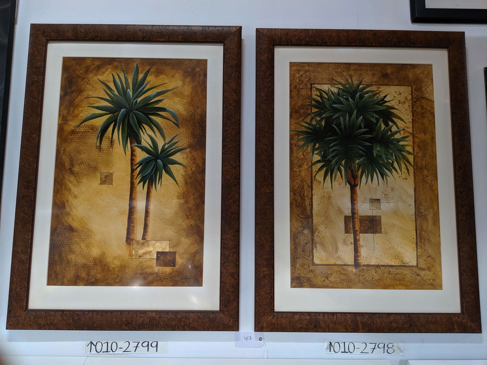 Framed Palm Tree Prints (2) (1 of 1)