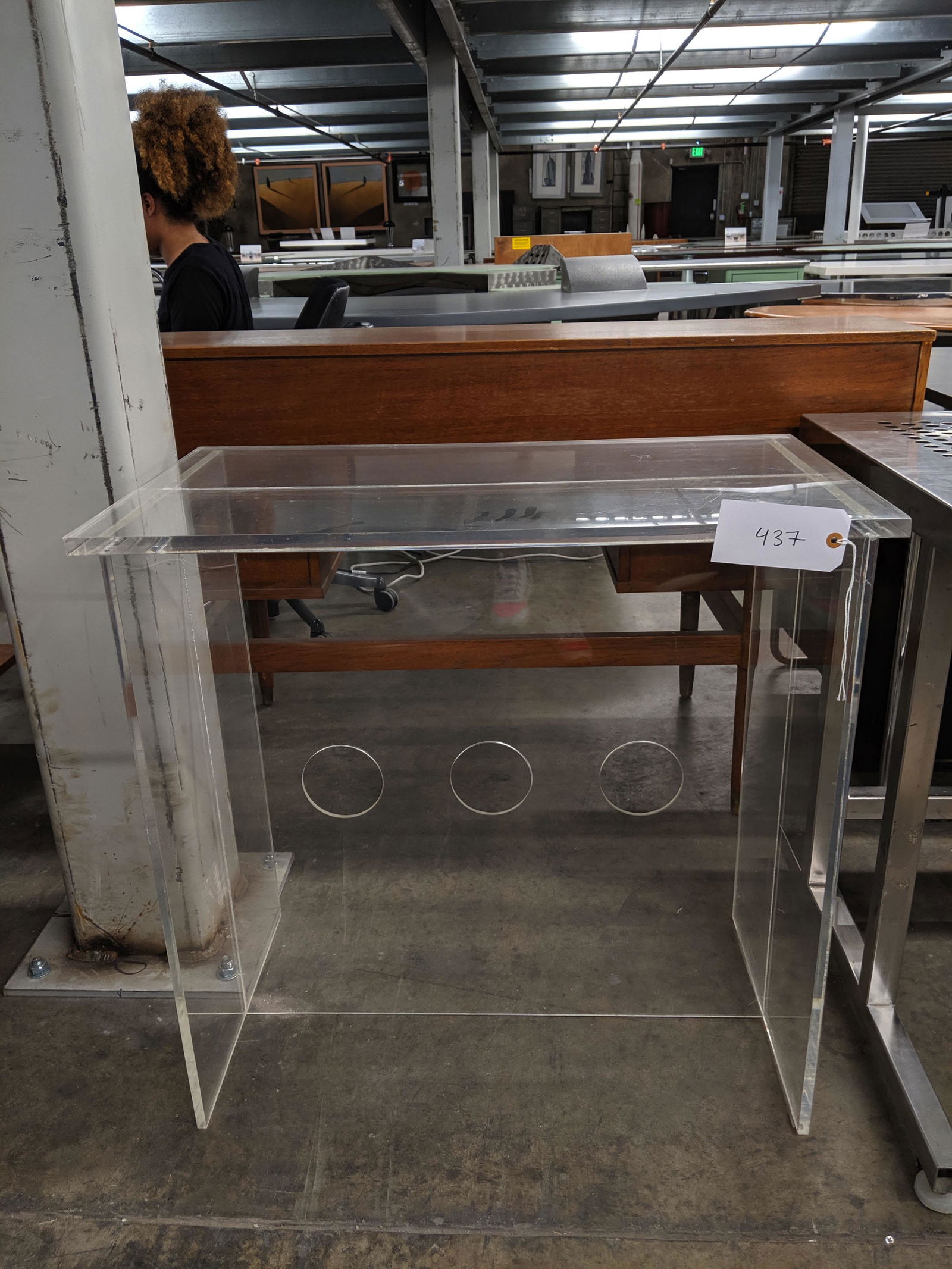Acrylic Console Table (1 of 2)