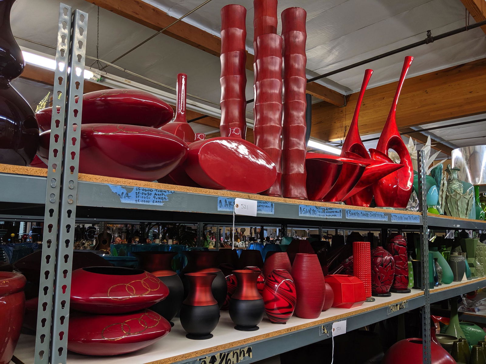 Lot - Red Decorative Vases (1 of 3)