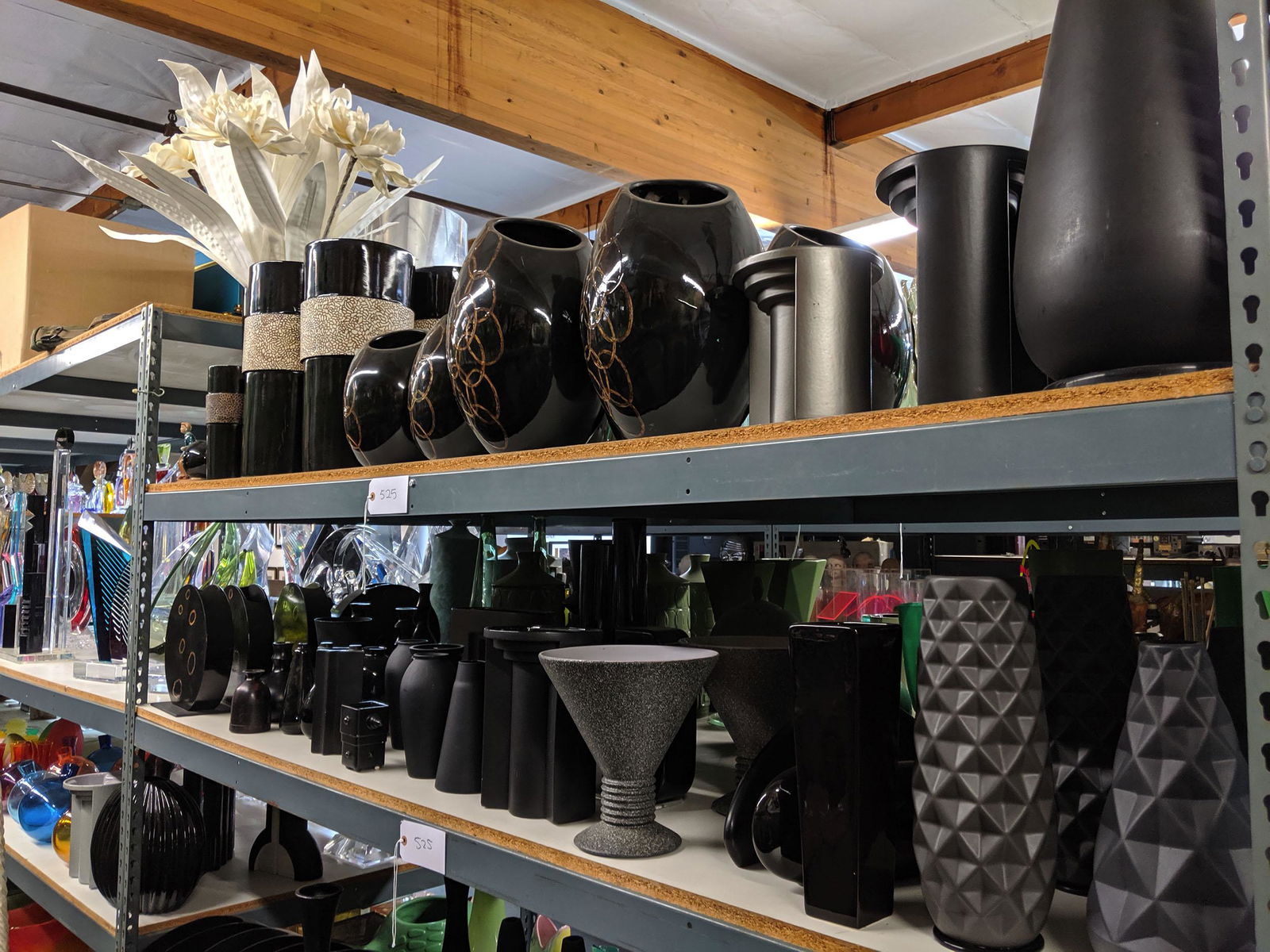 Lot - Black Decorative Vases (1 of 5)