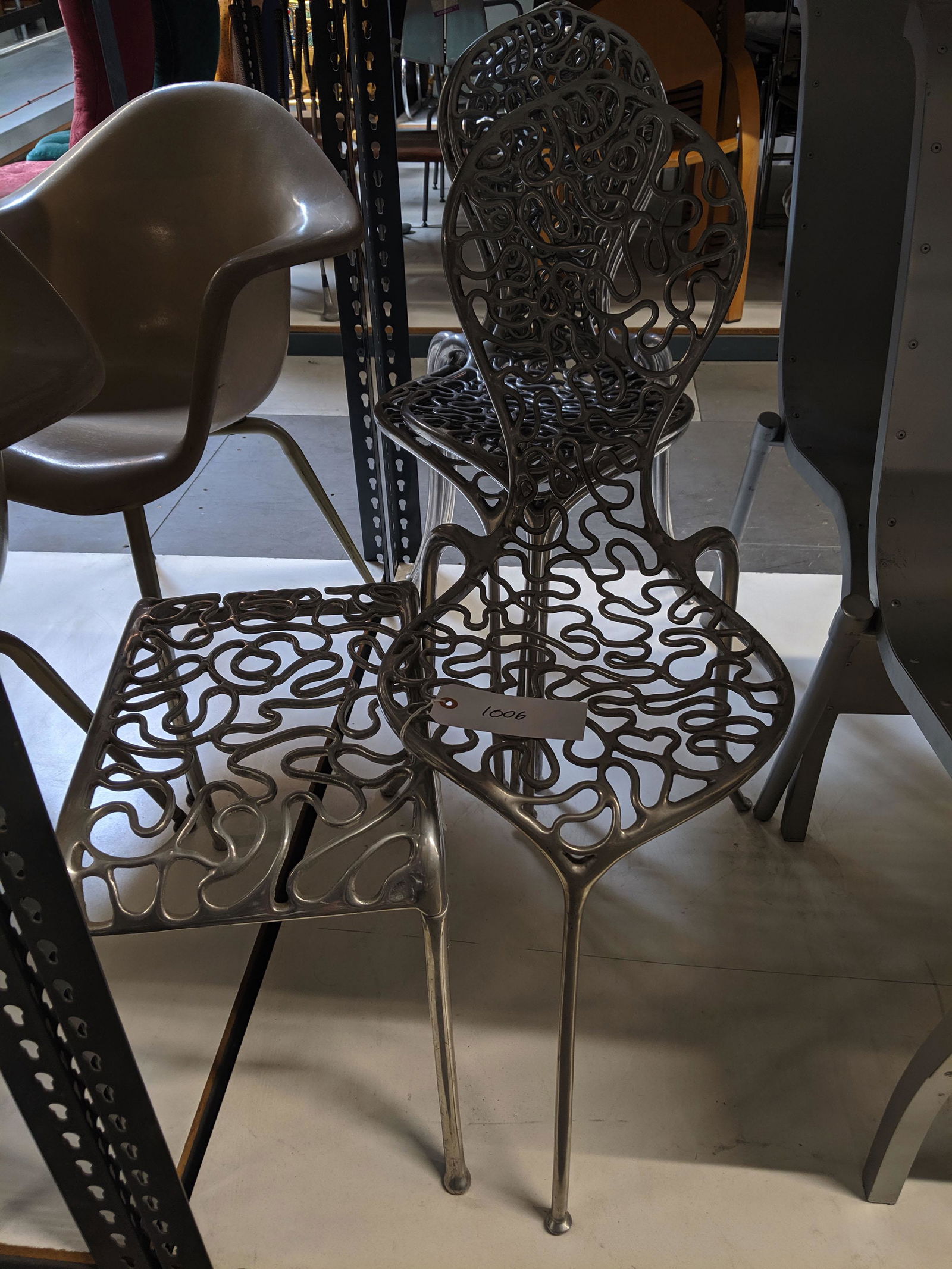 Sculptural Aluminum Chairs (1 of 1)