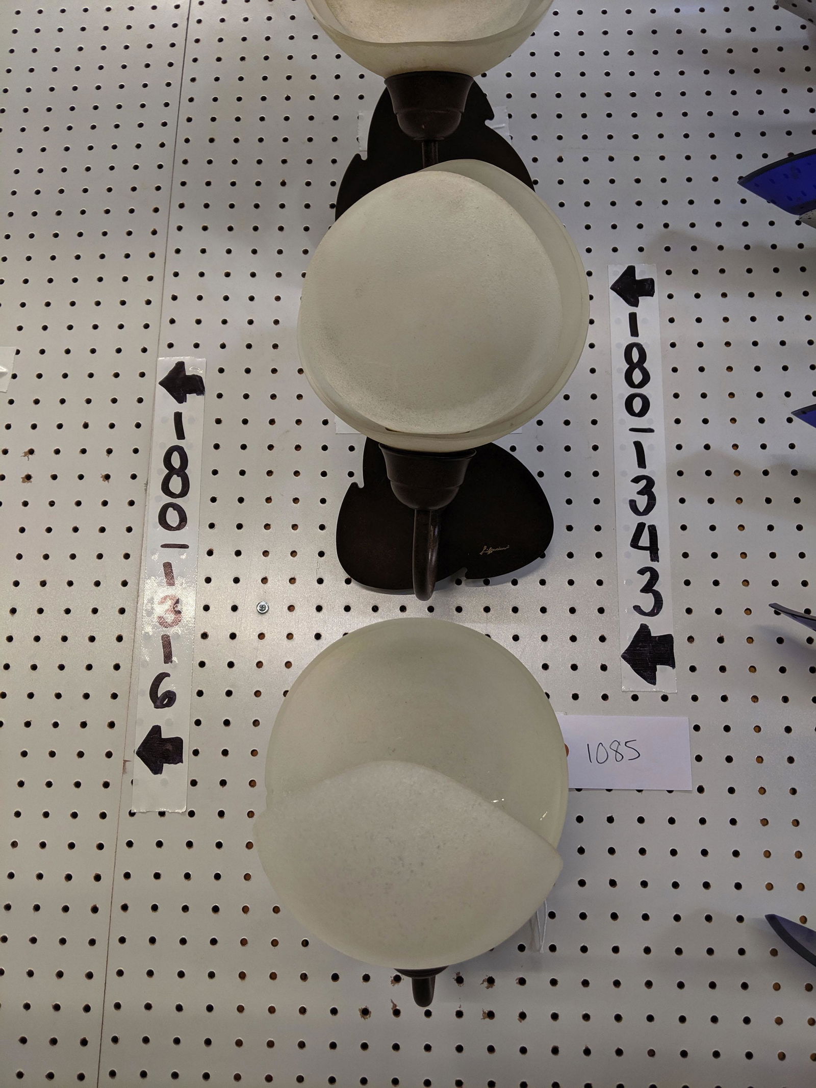 Textured Glass Wall Sconces (1 of 3)