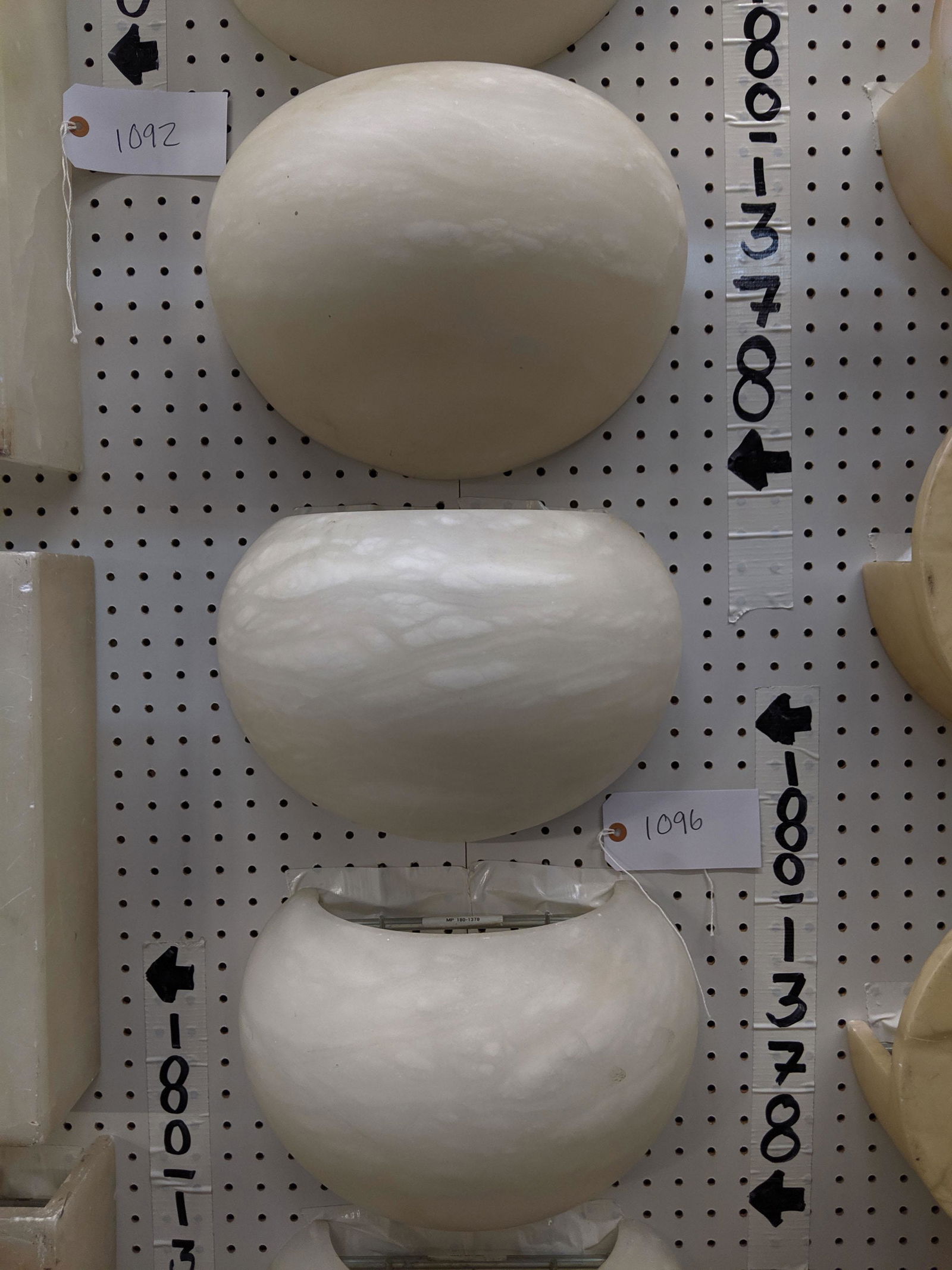 Rounded Alabaster Wall Sconces (1 of 2)