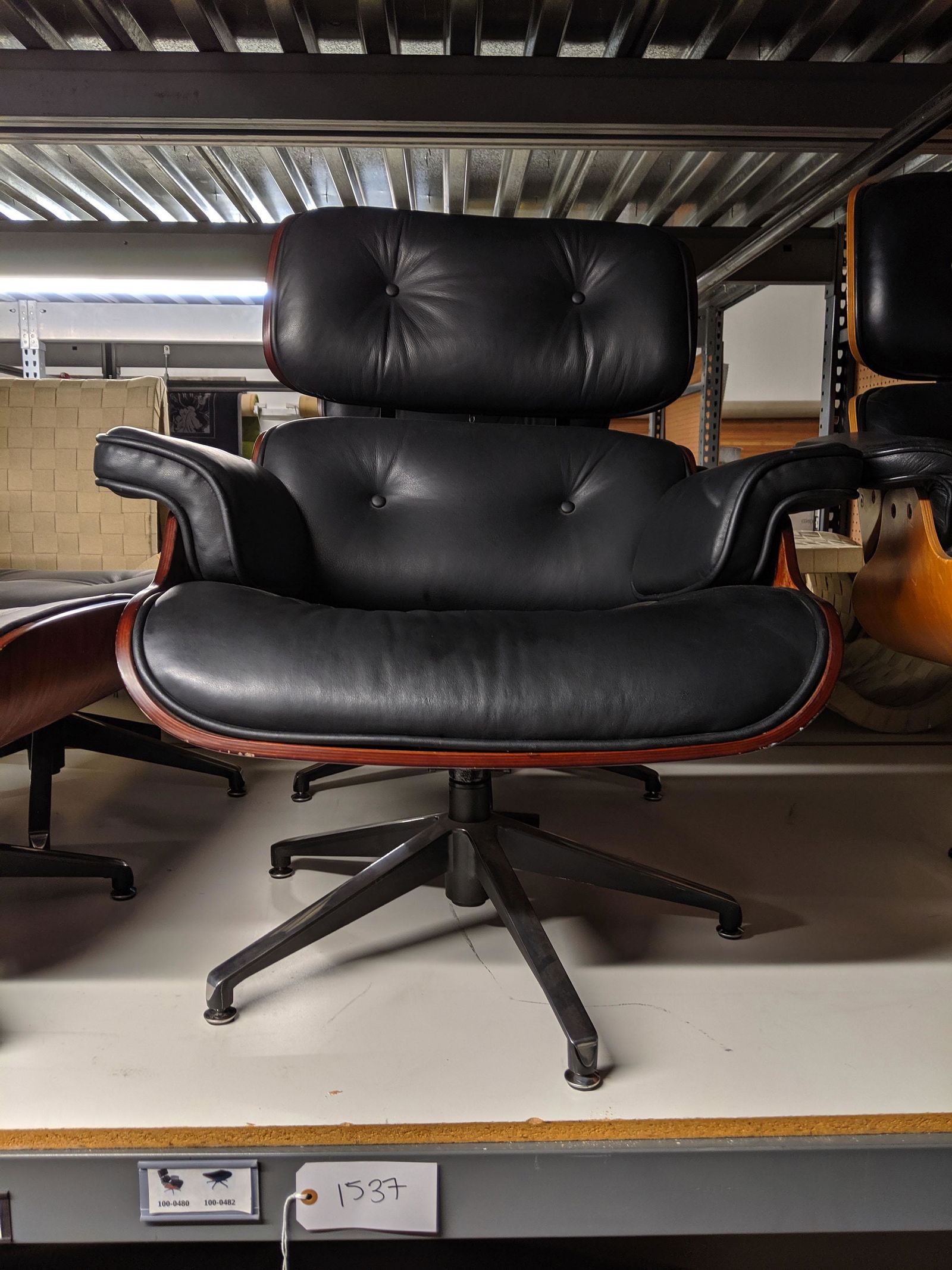 Eames Style Lounge Chairs and Ottomans (1 of 2)