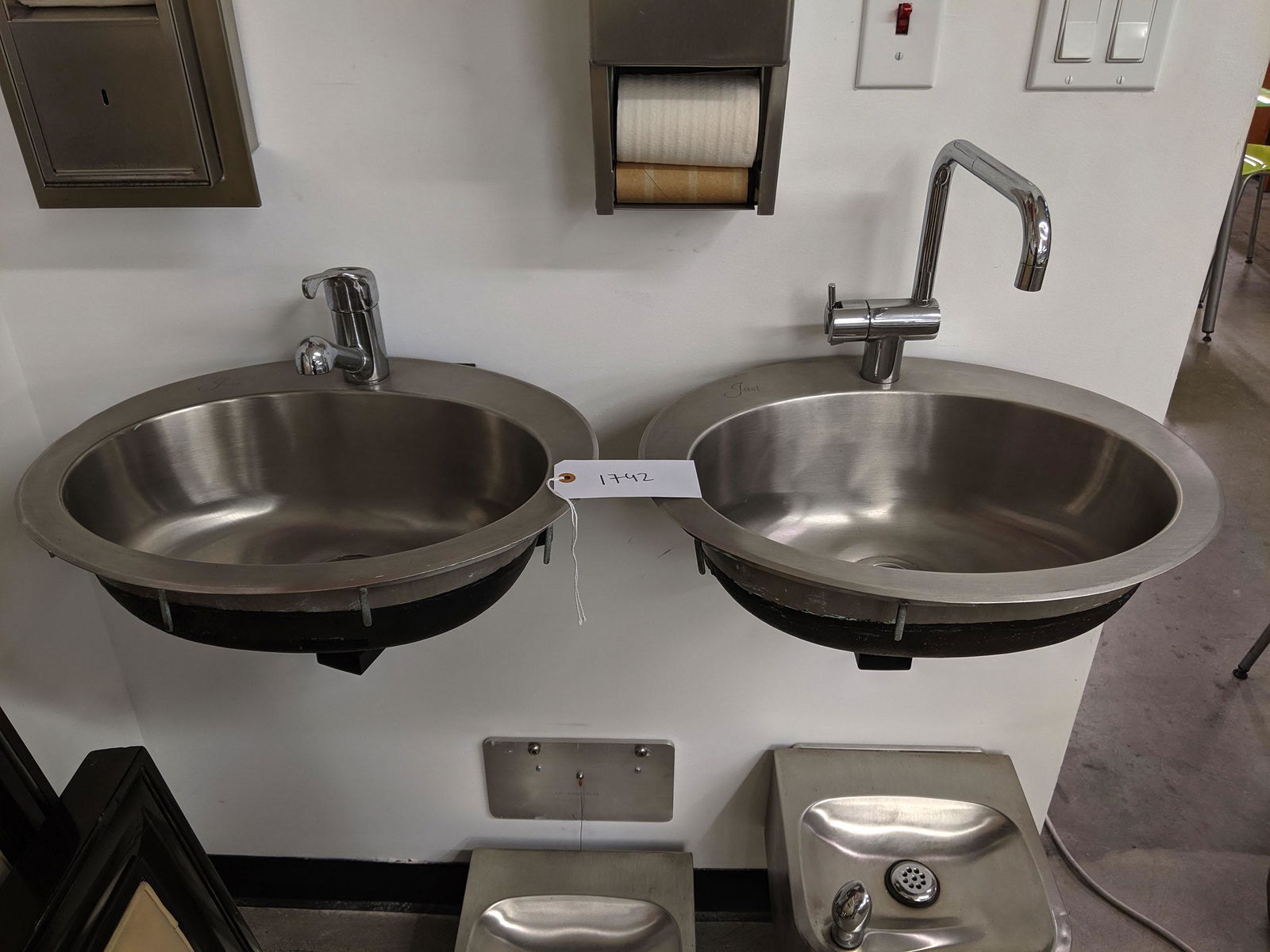 Wall Mounted Metal Sinks (1 of 1)