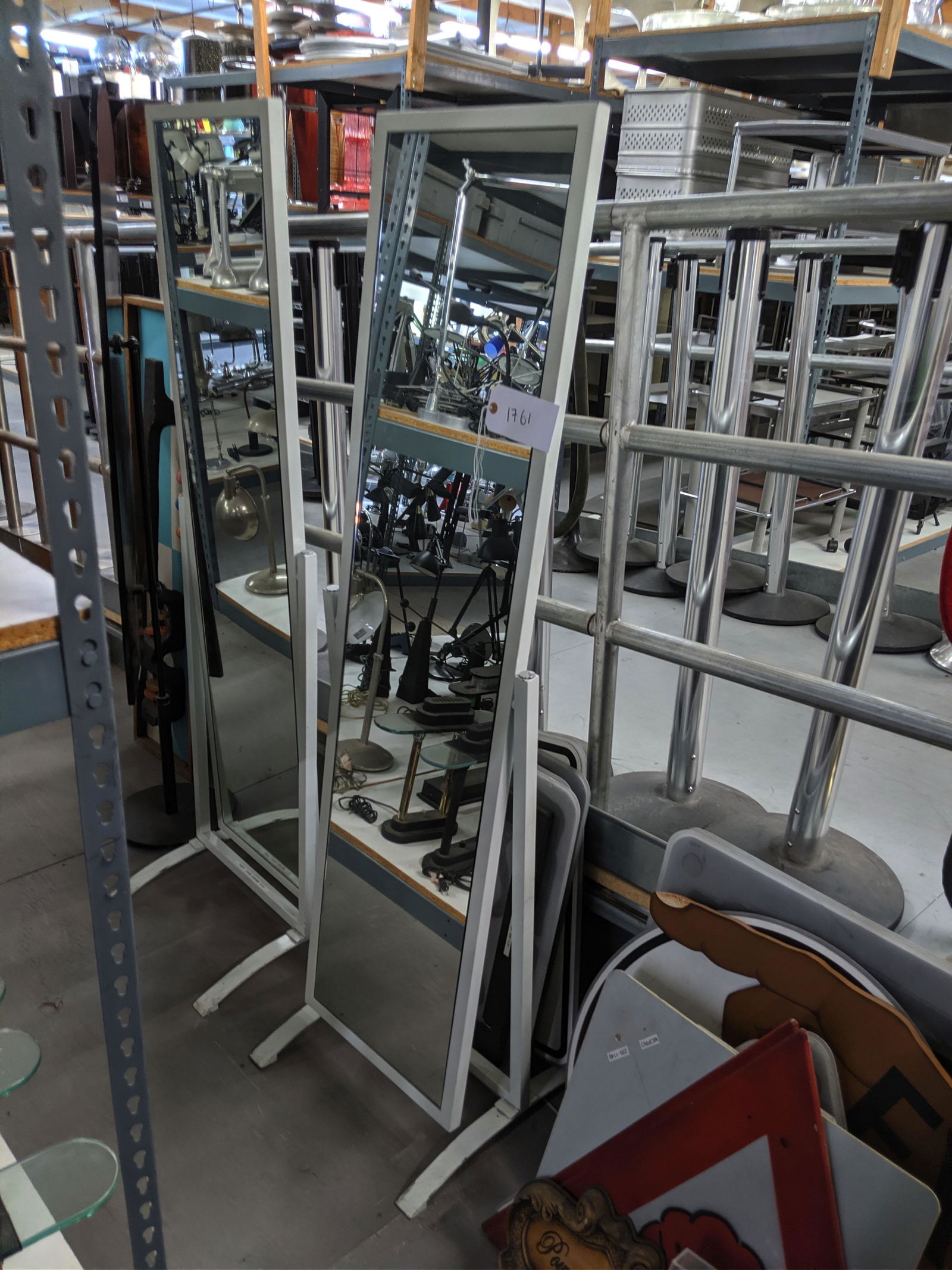 White Standing Mirrors (1 of 2)