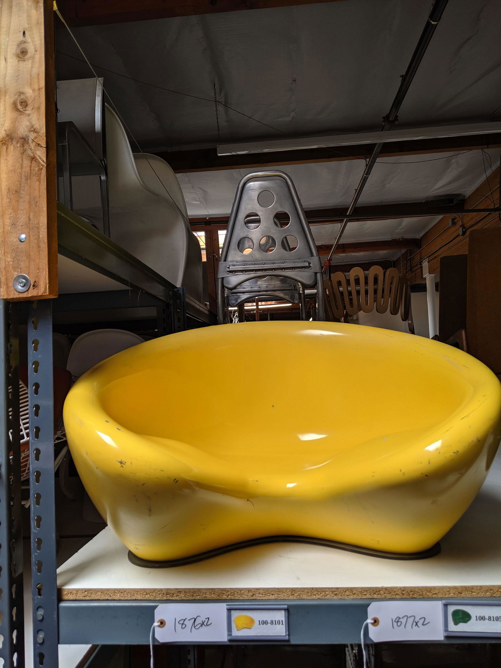 Yellow Fiberglass Chairs (1 of 1)