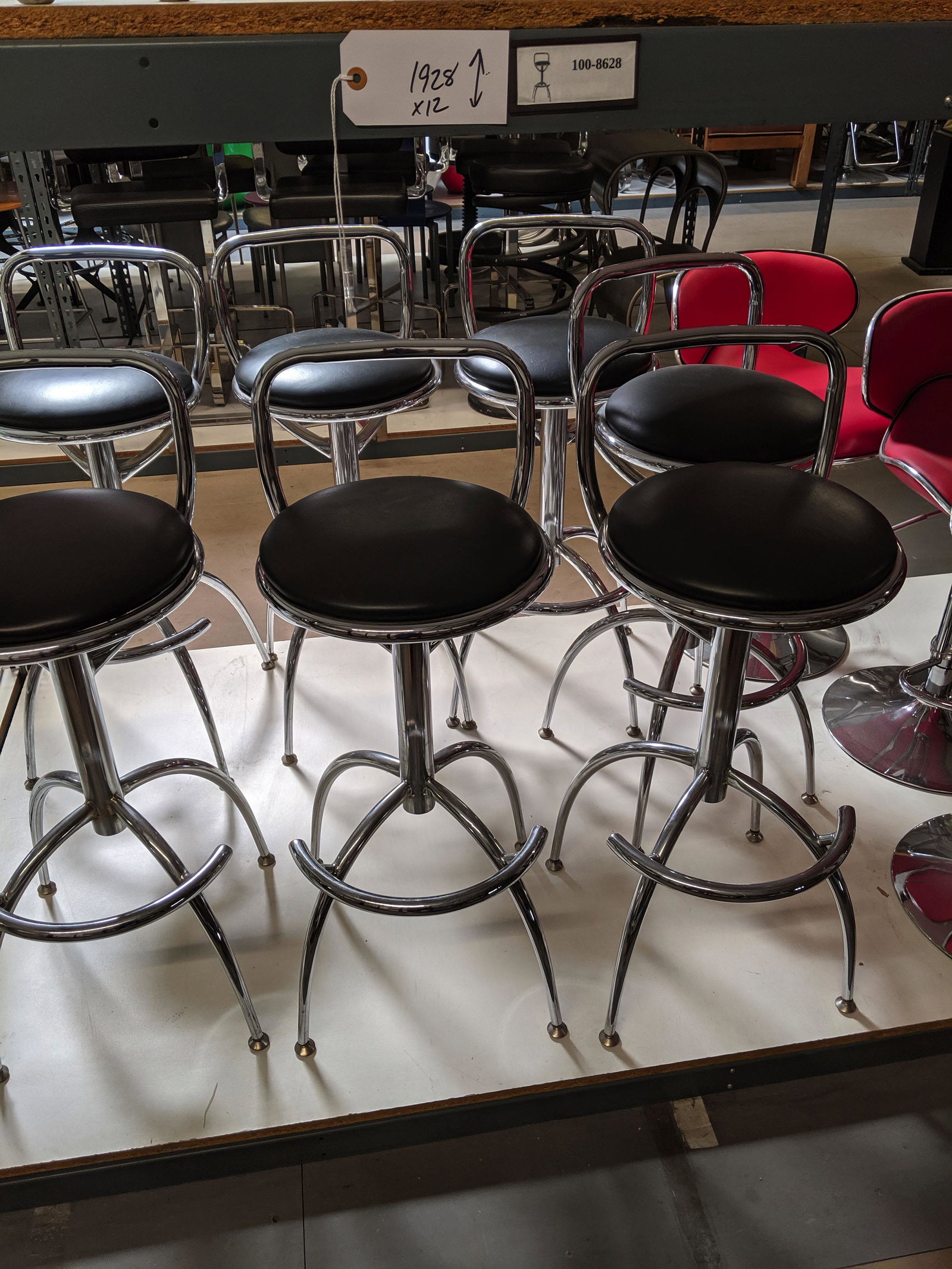 Modern Chrome bar stools (1 of 2)