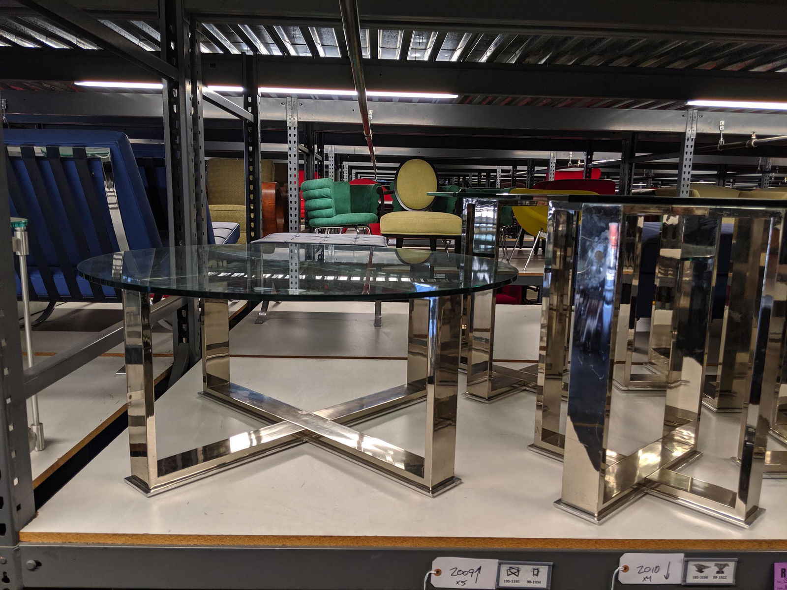 Flat Chrome Table Set (1 of 2)