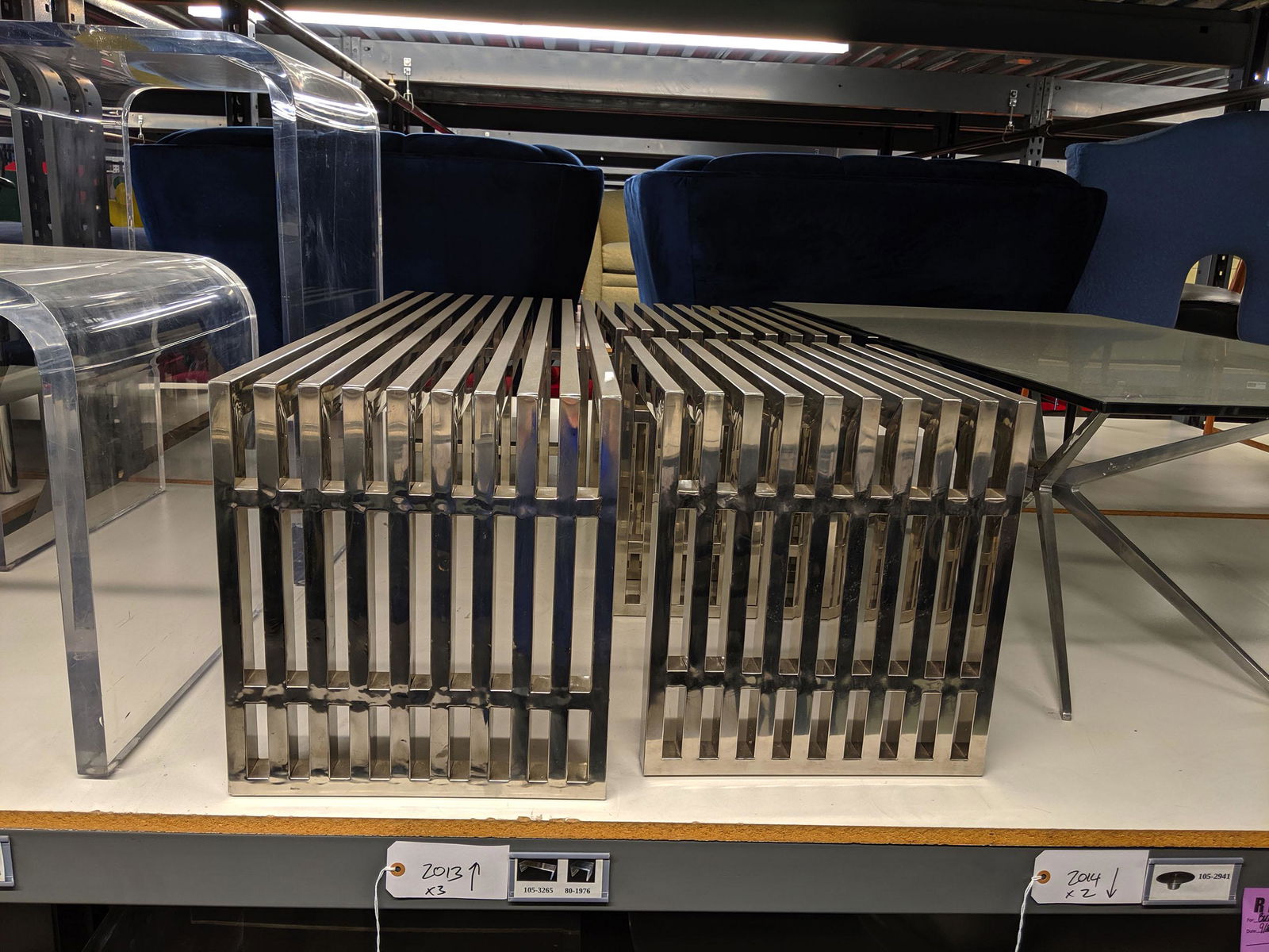 Slatted Aluminum Table Set (1 of 1)