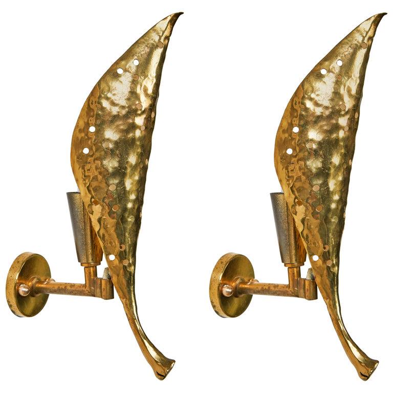 Angelo Lelli Leaf Sconces (2) (1 of 2)