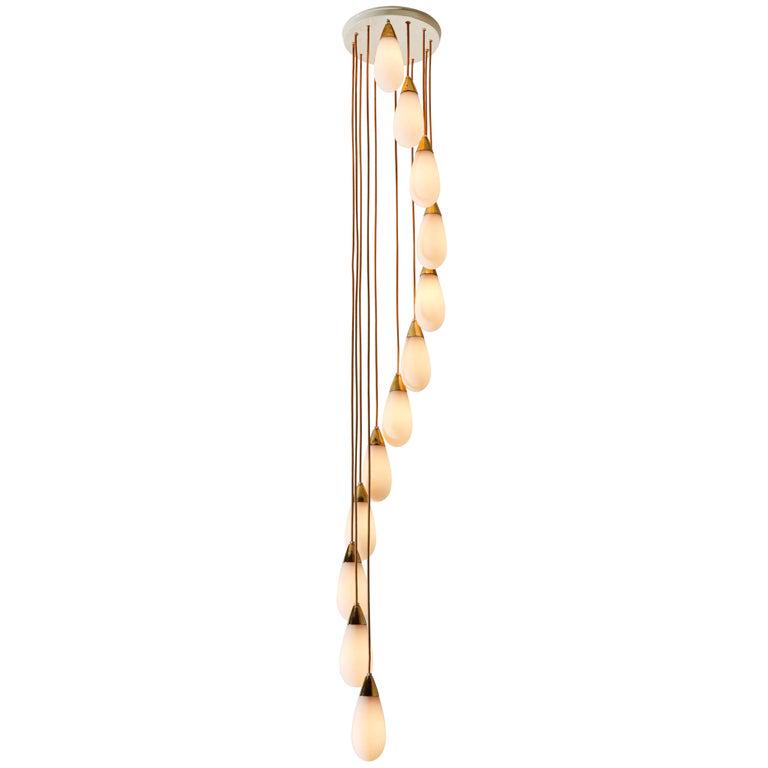 Lightolier Twelve-Globe Cascading Chandelier (1 of 3)