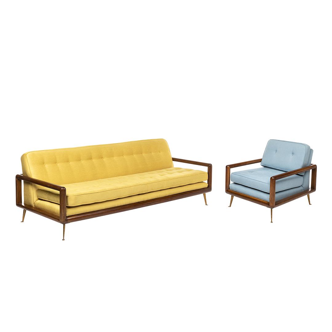 Robsjohn-Gibbings Style Sofa and Lounge Chair (2) (1 of 11)