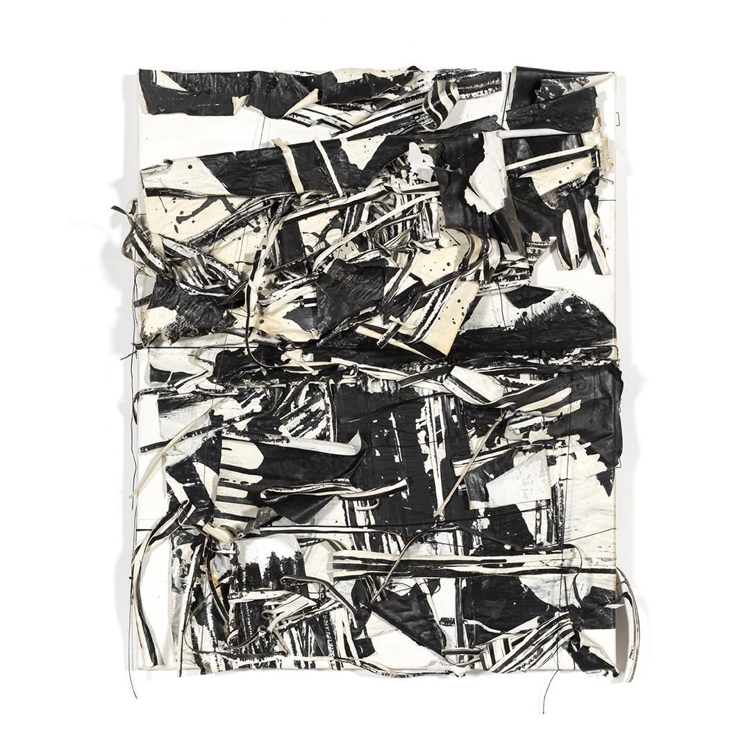 Kay Lipton Black and White Abstract Mixed Media (1 of 2)