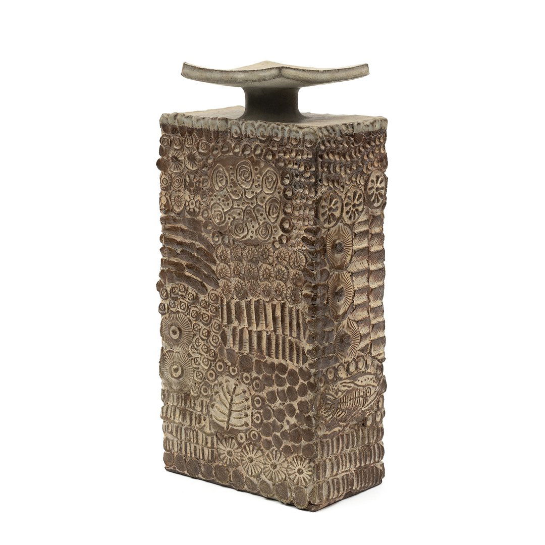 Intricate American Stoneware Vase (1 of 7)