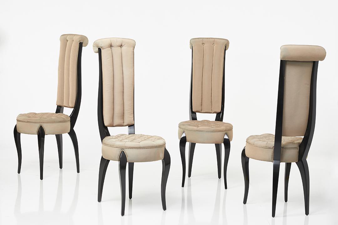 French High-Back Dining Chairs (4) (1 of 9)