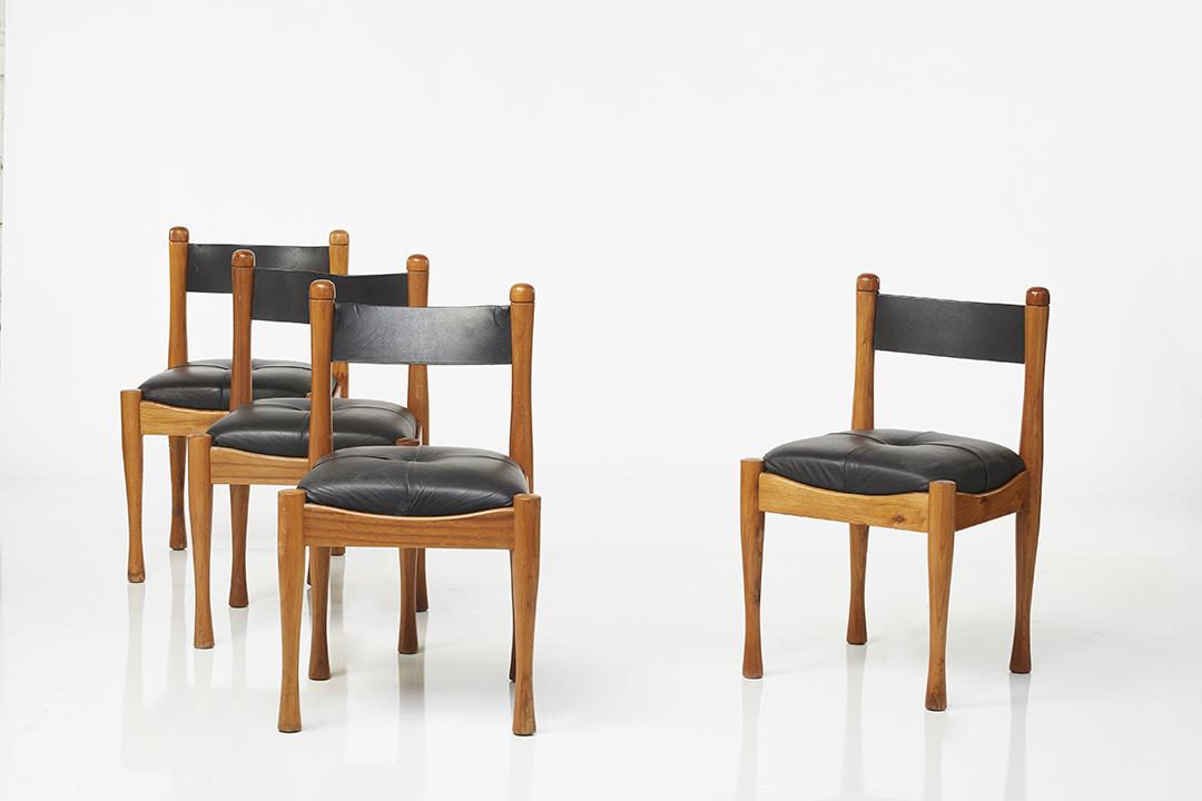 Italian Leather Dining Chairs (4) (1 of 5)