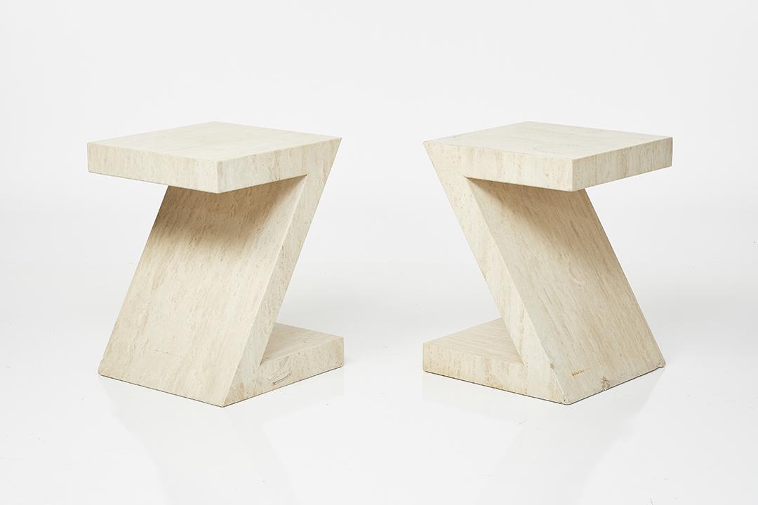 Travertine Side Tables (2) (1 of 8)
