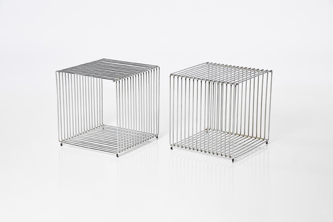 Verner Panton Chrome Cube Tables (2) (1 of 9)