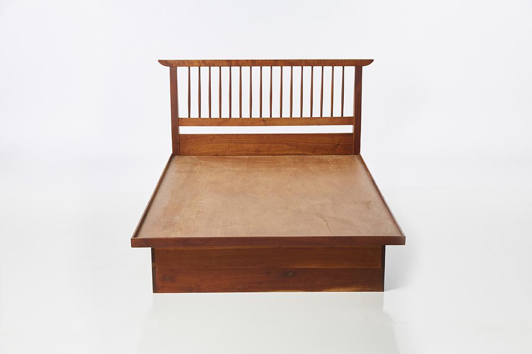 George Nakashima Full Size Platform Bed with Headboard (1 of 9)