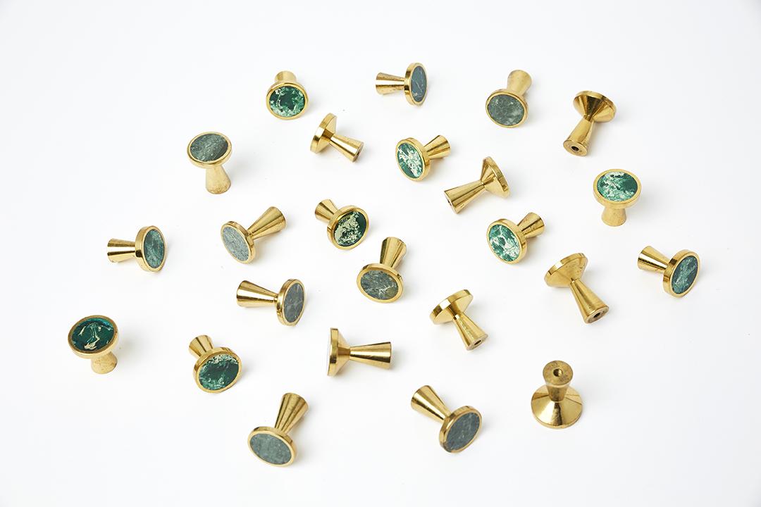 Evelyn Ackerman Green Marbled Drawer Pulls (24) (1 of 7)