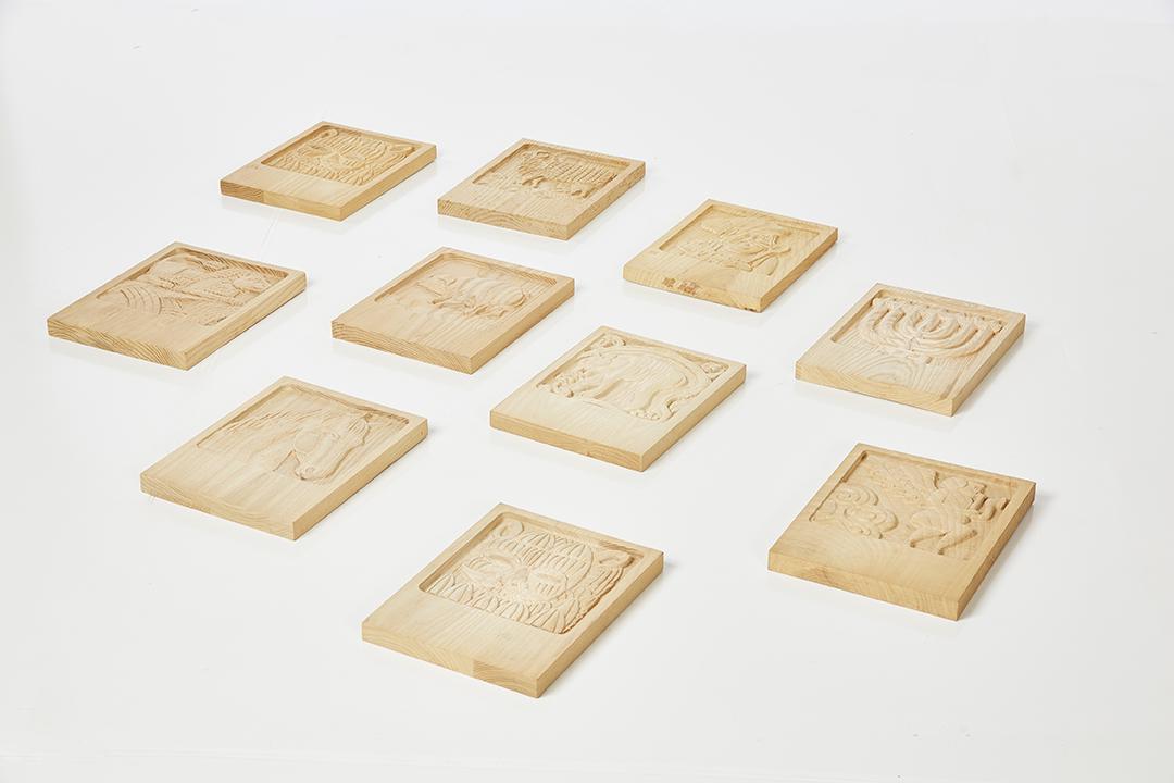 Evelyn Ackerman Carved Oak Plaques (10) (1 of 9)