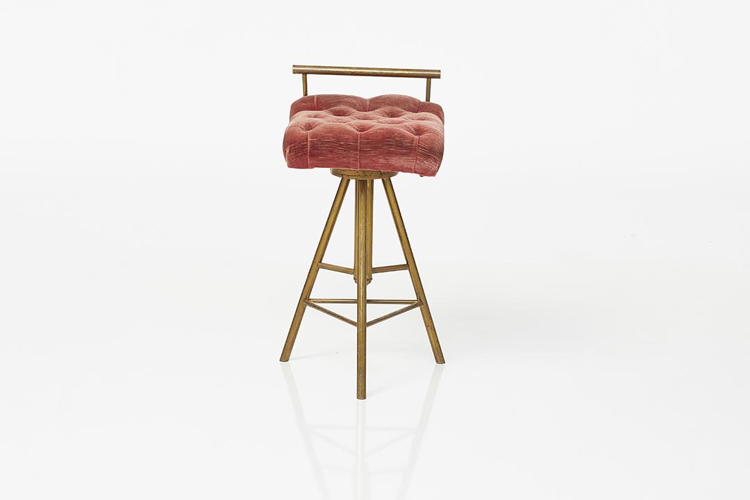 Swiveling Brass Stool (1 of 9)
