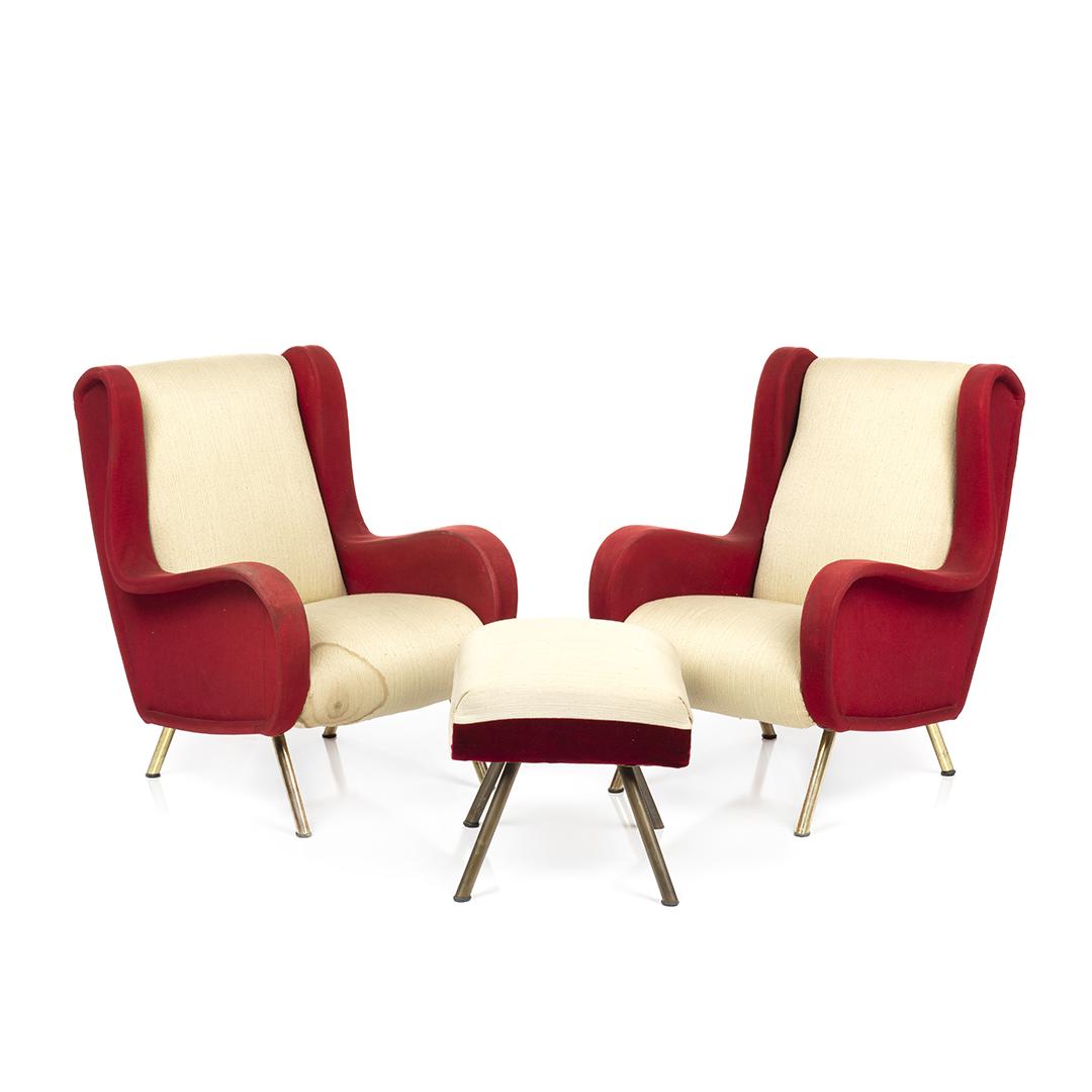 Marco Zanuso Senior Chairs and Ottoman (3) (1 of 9)