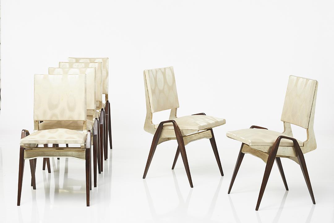 Italian Silver Leaf Dining Chairs (6) (1 of 10)