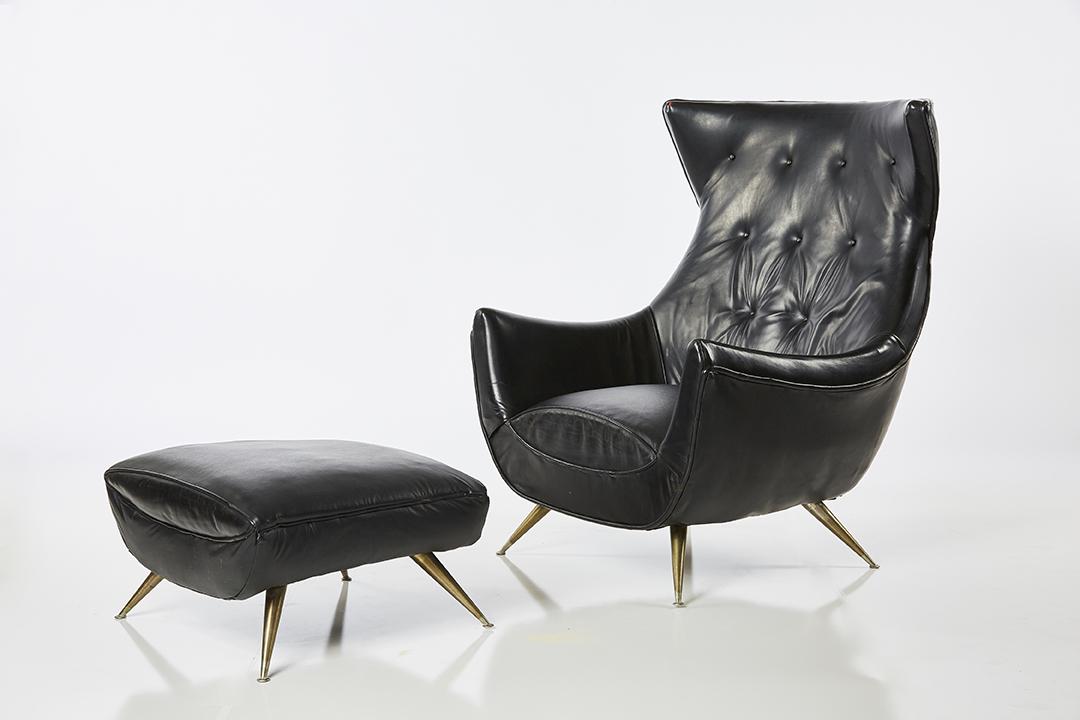 Henry Glass Lounge Chair and Ottoman (2) (1 of 8)