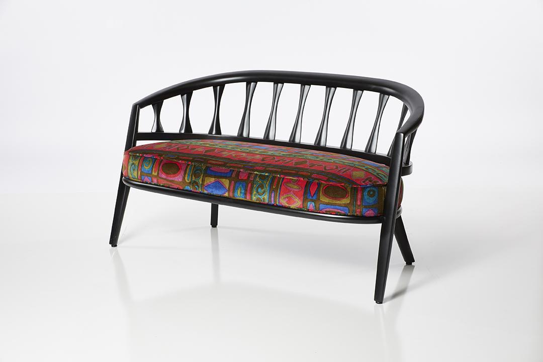 Modernist Settee with Jack Lenor Larsen Fabric (1 of 9)