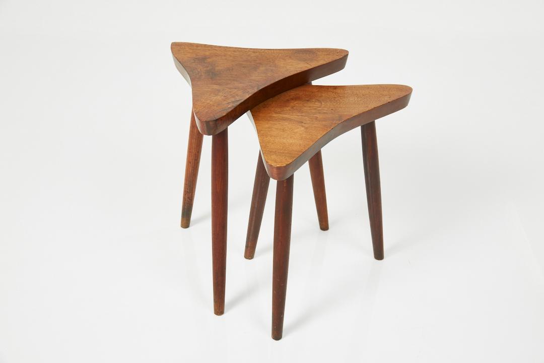 George Nakashima, 'Amoeba' Nesting Tables (2) (1 of 9)
