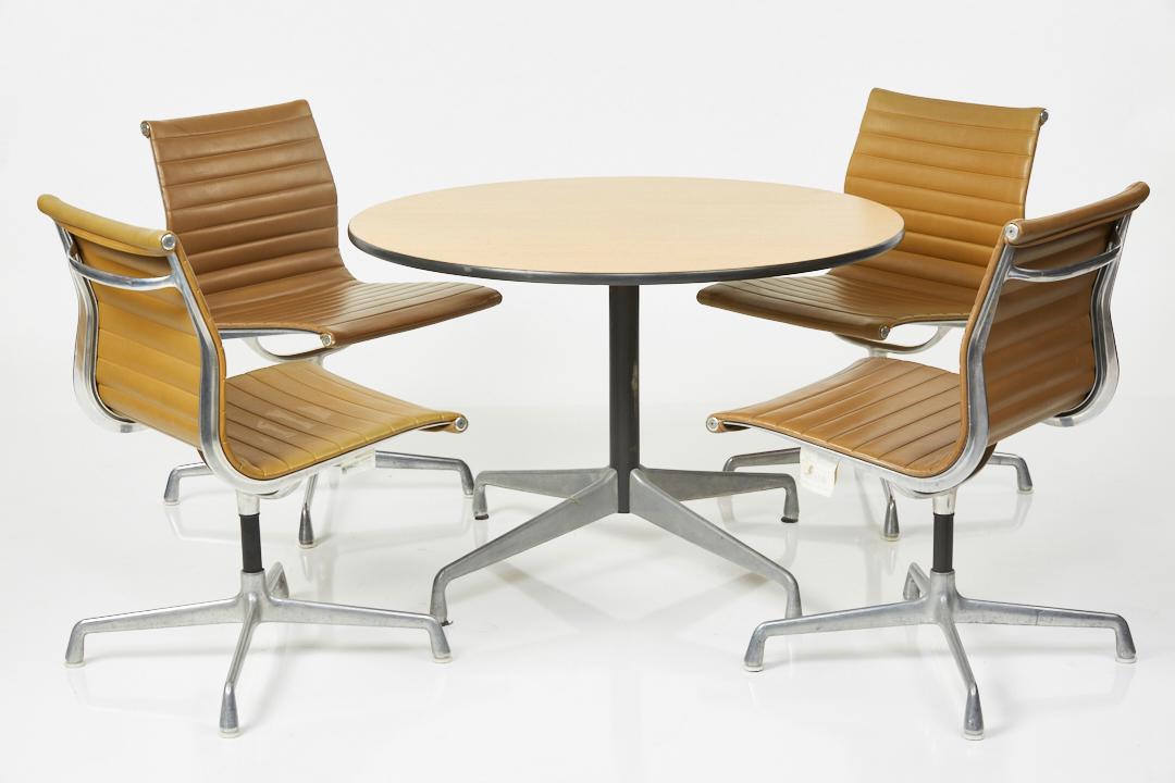 Charles & Ray Eames, 'Aluminum Group' Dining Table and (1 of 12)