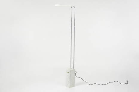 Bruno Gecchelin, 'Gesto' Floor Lamp: Bruno Gecchelin 'Gesto' floor lamp, ca. 1974 Marble, painted metal, aluminum. Manufactured by Skipper, Italy.