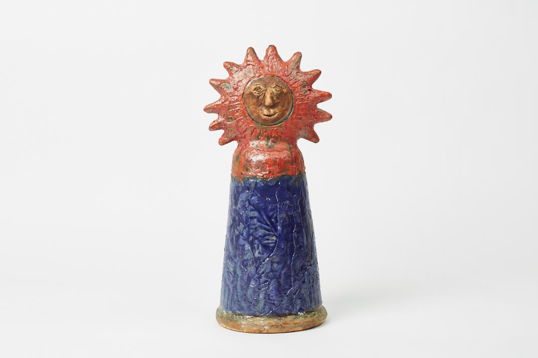 Stan Bitters, Small 'Sun Person': Stan Bitters Small 'Sun Person,' 1970s Glazed ceramic.