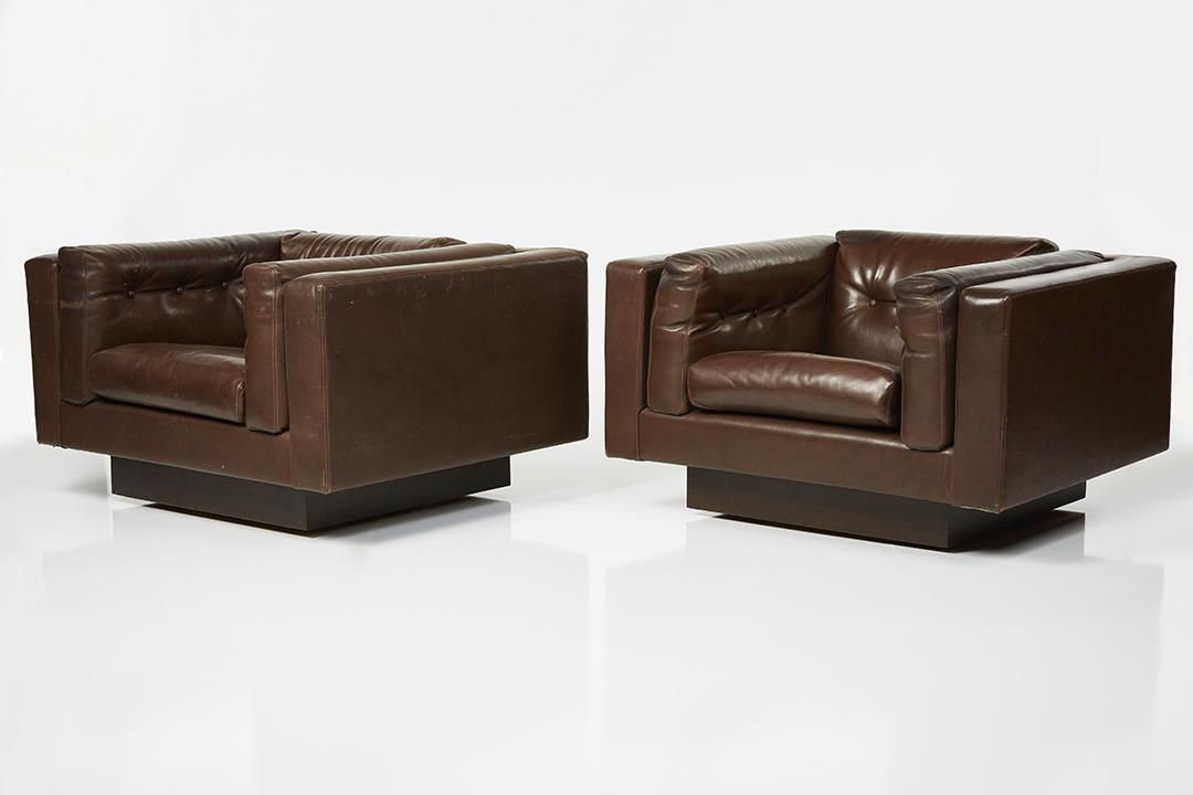 Modern, Swiveling Club Chairs (2) (1 of 10)