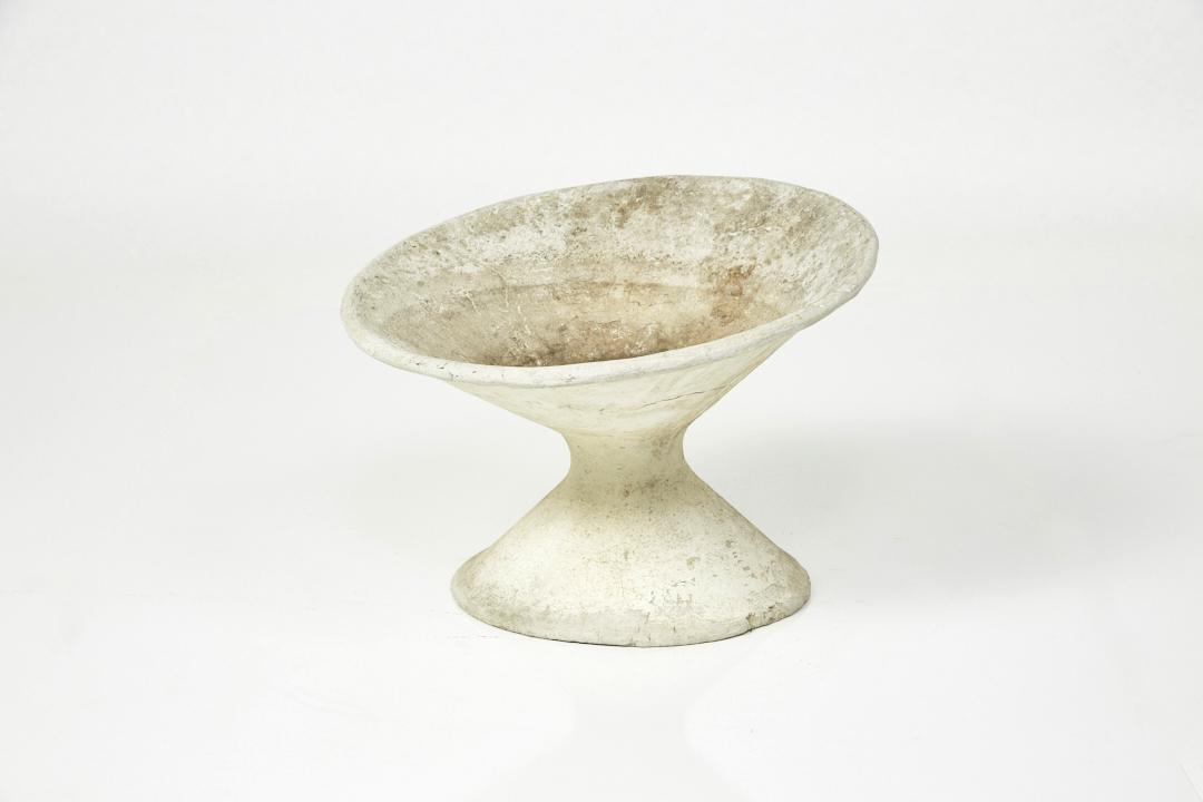 Willy Guhl, 'Off-Kilter' Planter: Willy Guhl 'Off-Kilter' planter, 1960s Fibrated concrete. Made in Switzerland.