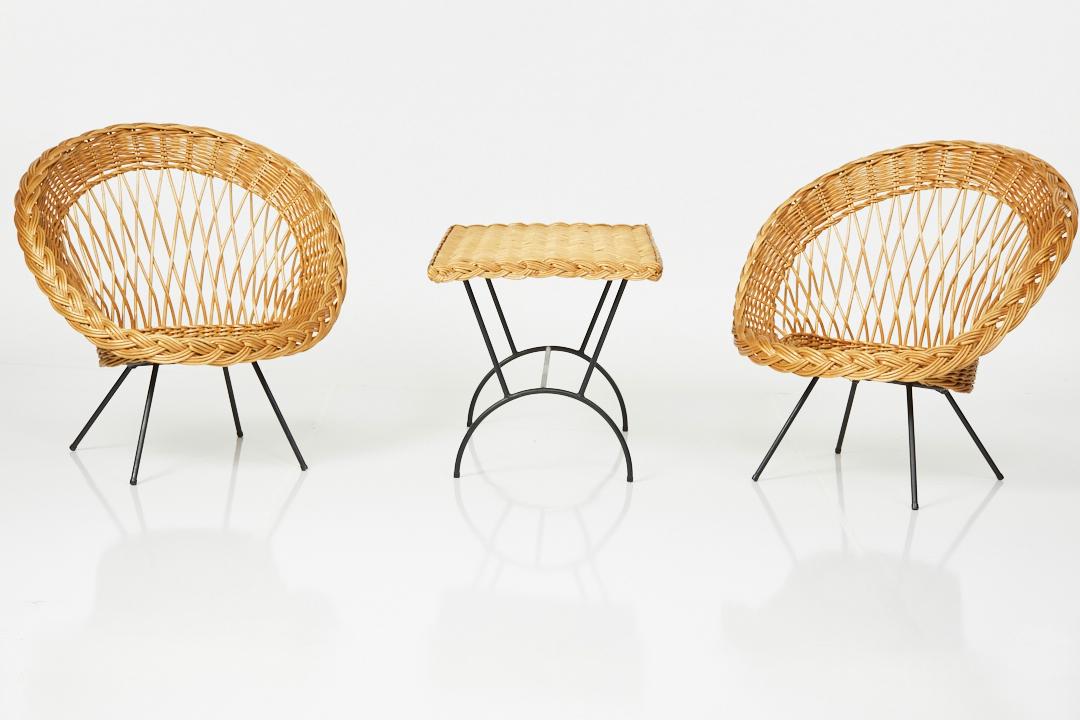 Modern, Wicker Hoop Chairs and Coffee Table (3) (1 of 10)